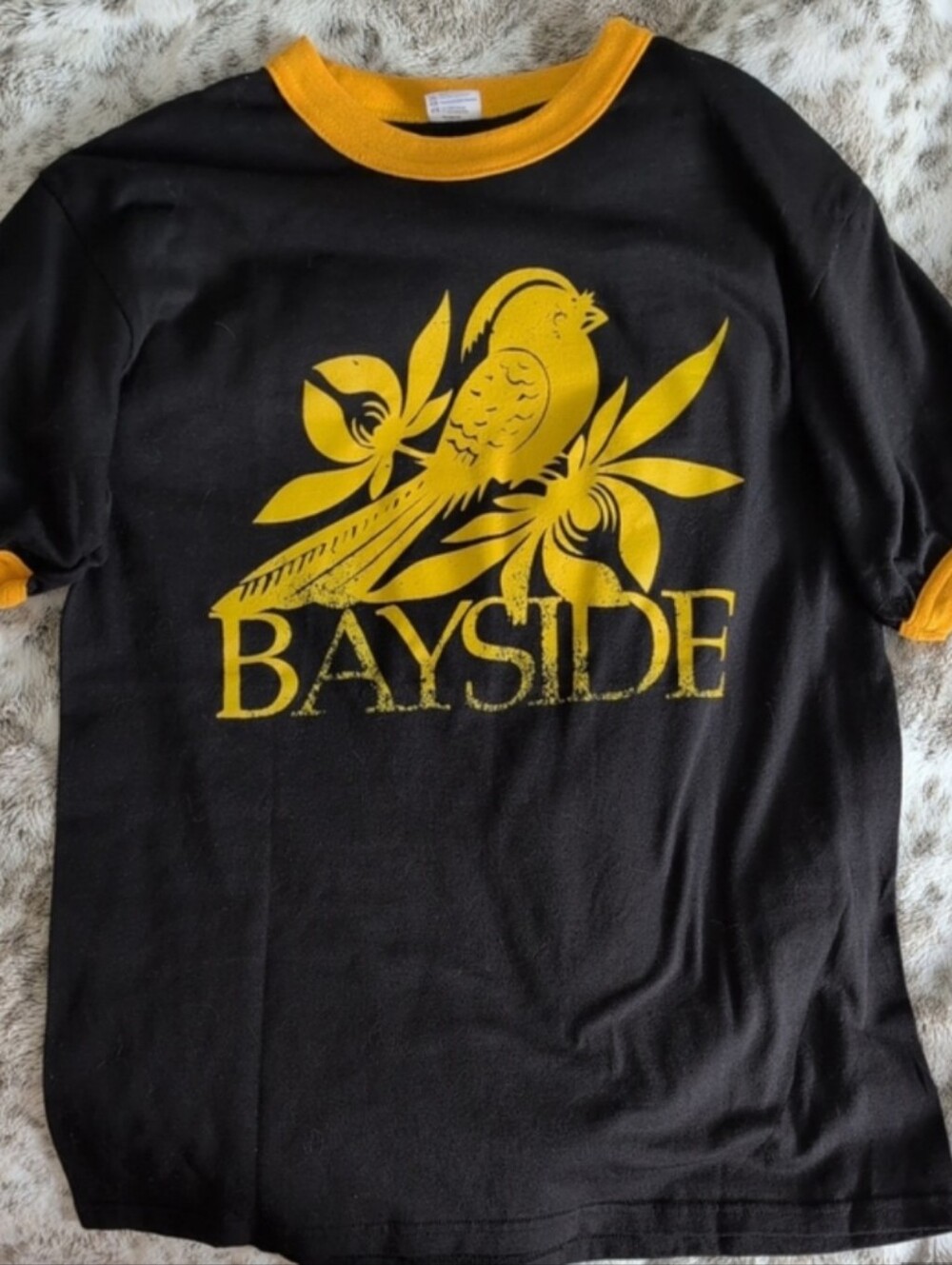 Bayside Band Black & Yellow Ringer Tee - Men's Graphic Shirt